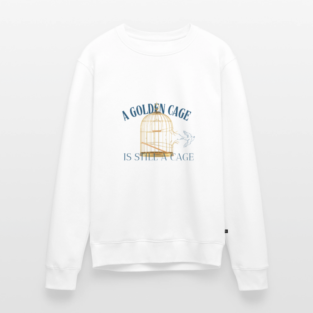 Men’s Premium Sweatshirt | Wealth wears Wisdom - white
