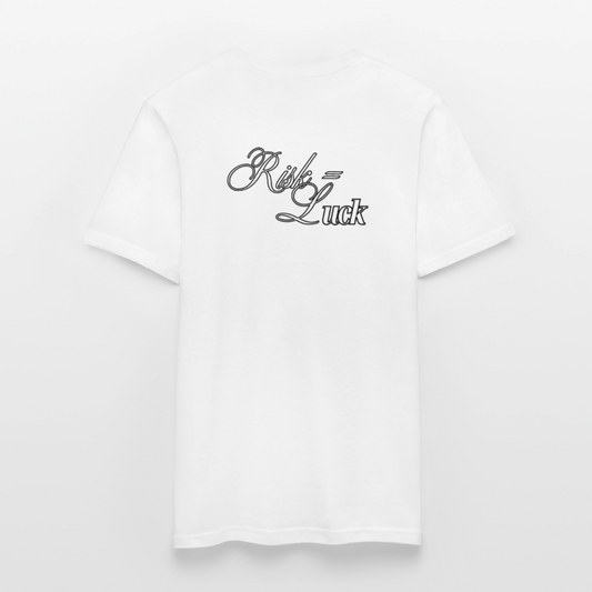 Risk is Luck T-shirt Men - white