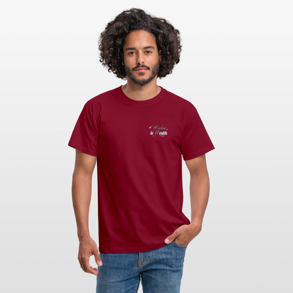 Wisdom is Wealth Men's T-Shirt - brick red