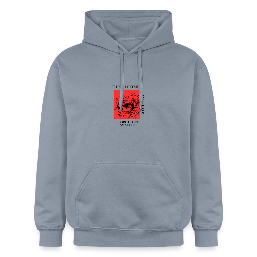Think outside the Box Unisex Hoodie | Wealth wears Wisdom - blue