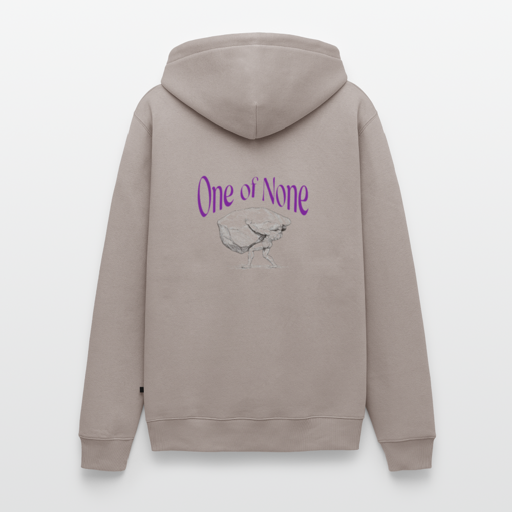 Premium Hoodie One of none | Wealth wears Wisdom - taupe