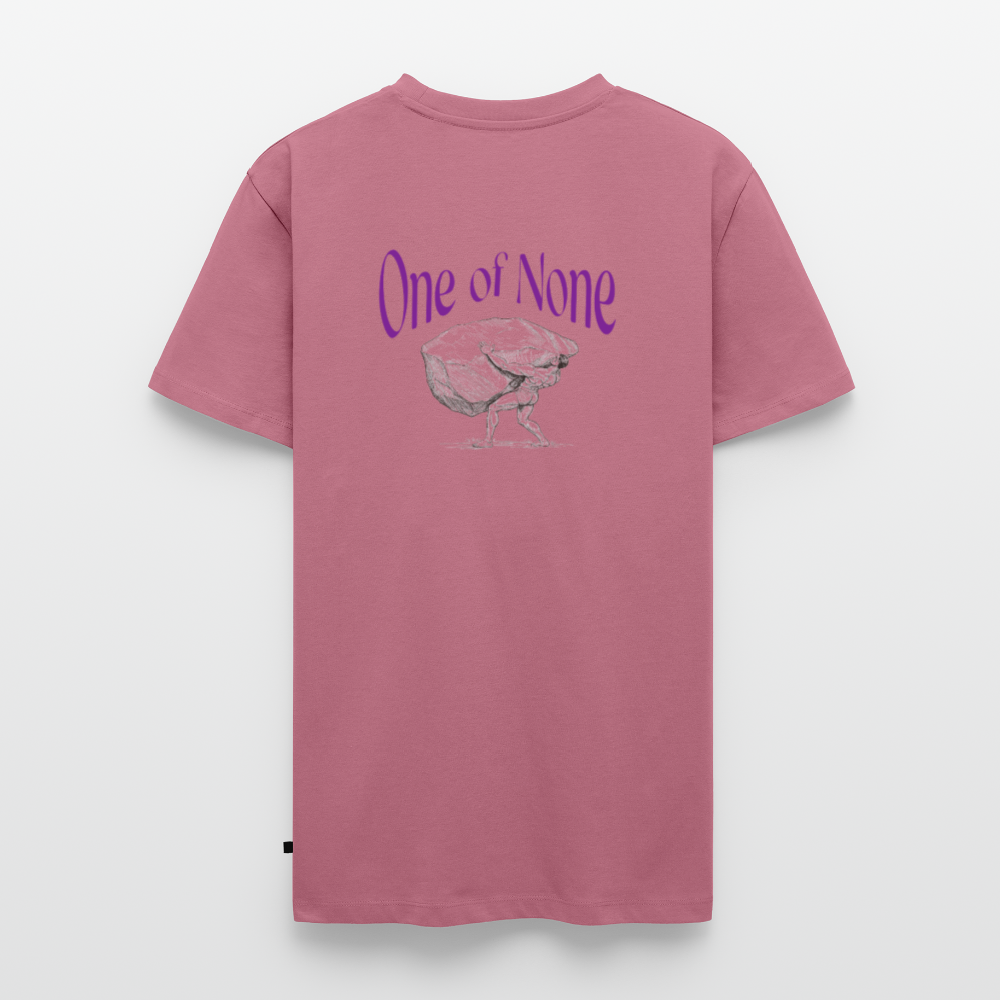 Men T-Shirt one of None | Wealth wears Wisdom - mauve
