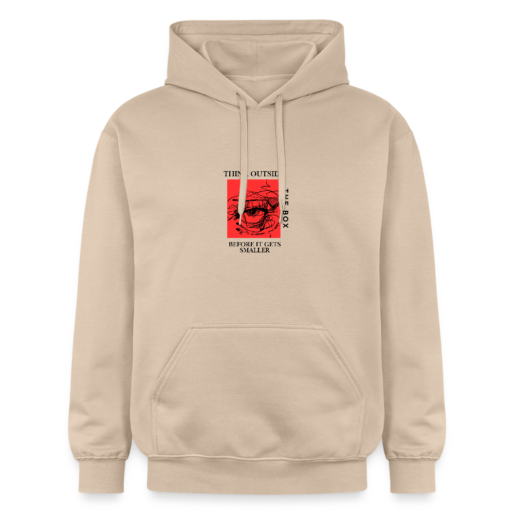 Think outside the Box Unisex Hoodie | Wealth wears Wisdom - sand