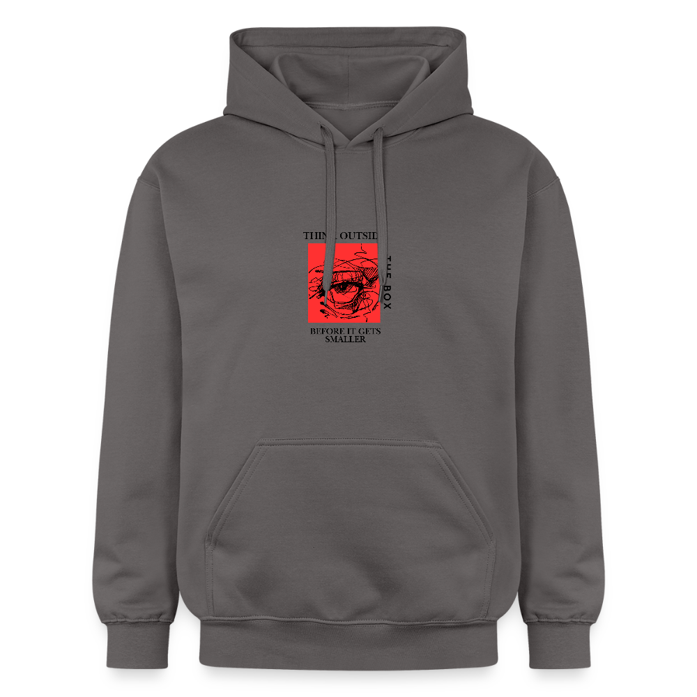 Think outside the Box Unisex Hoodie | Wealth wears Wisdom - dark grey