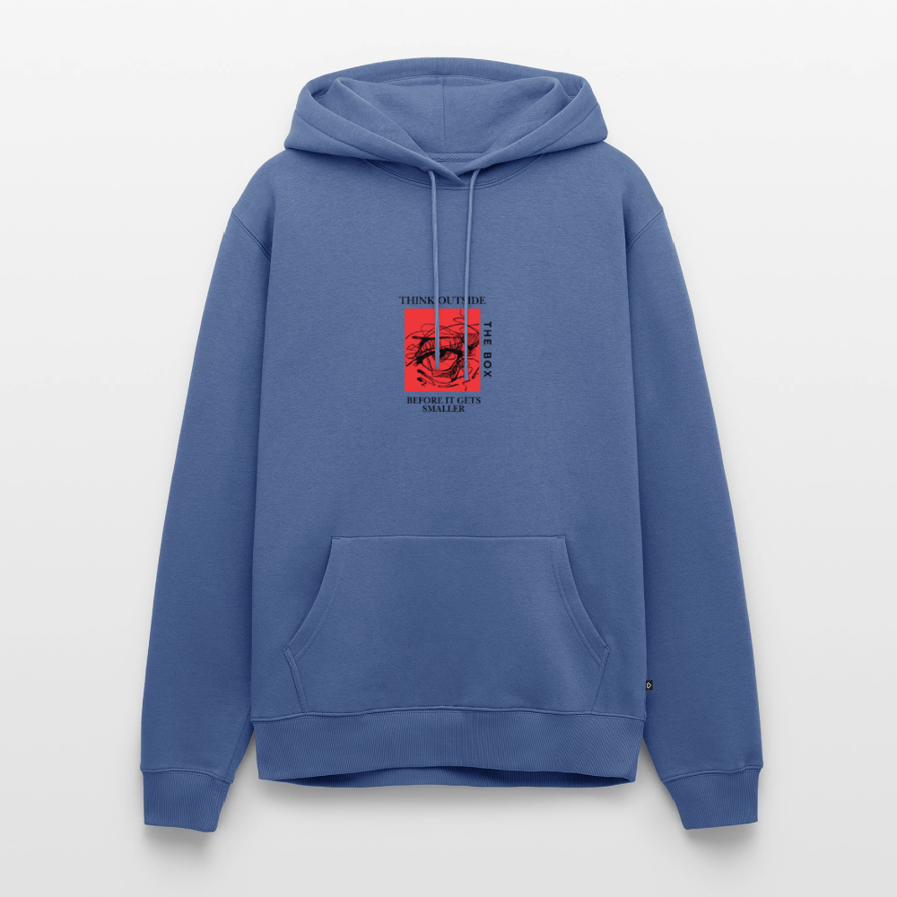 Midweight statement Hoodie | Wealth wears Wisdom - stone blue