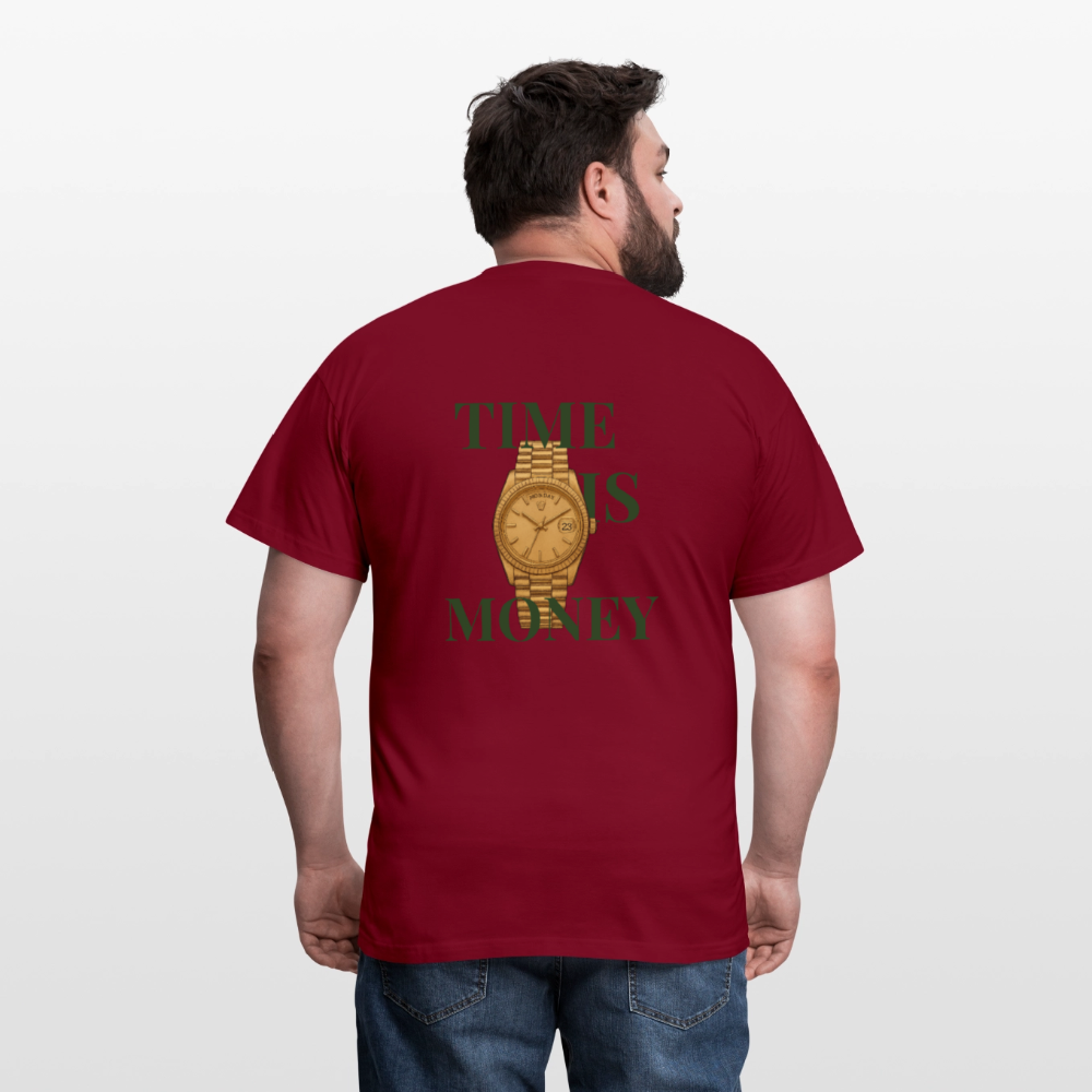 Time is Money Men T-Shirt - brick red