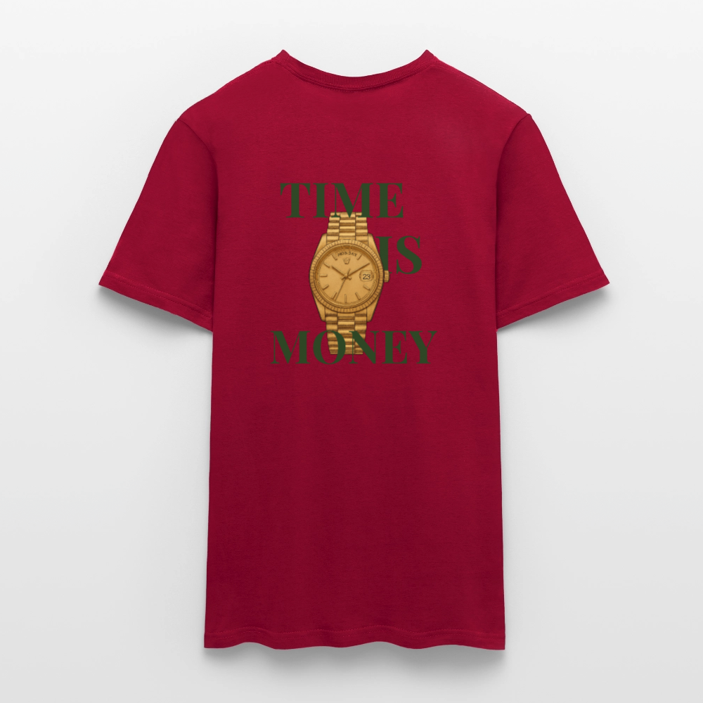Time is Money Men T-Shirt - brick red