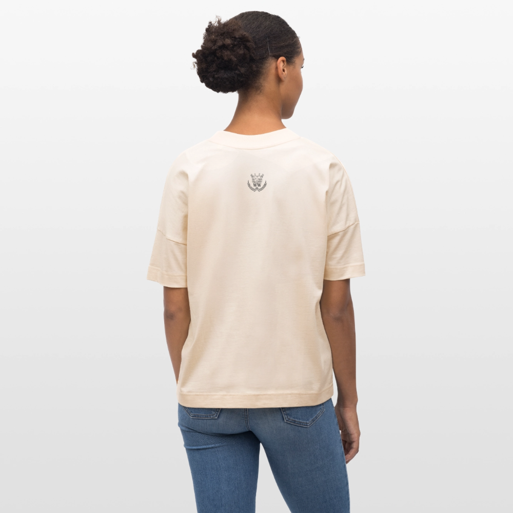 organic unisex T-shirt oversiced| Wealth weas Wisdom - natural raw