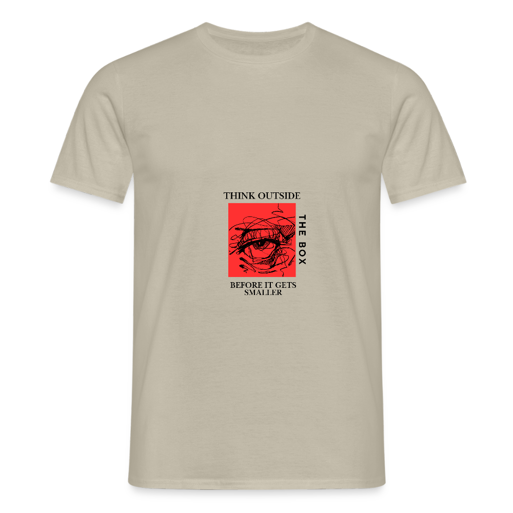 Think outside the Box | Men T-Shirt - sand beige