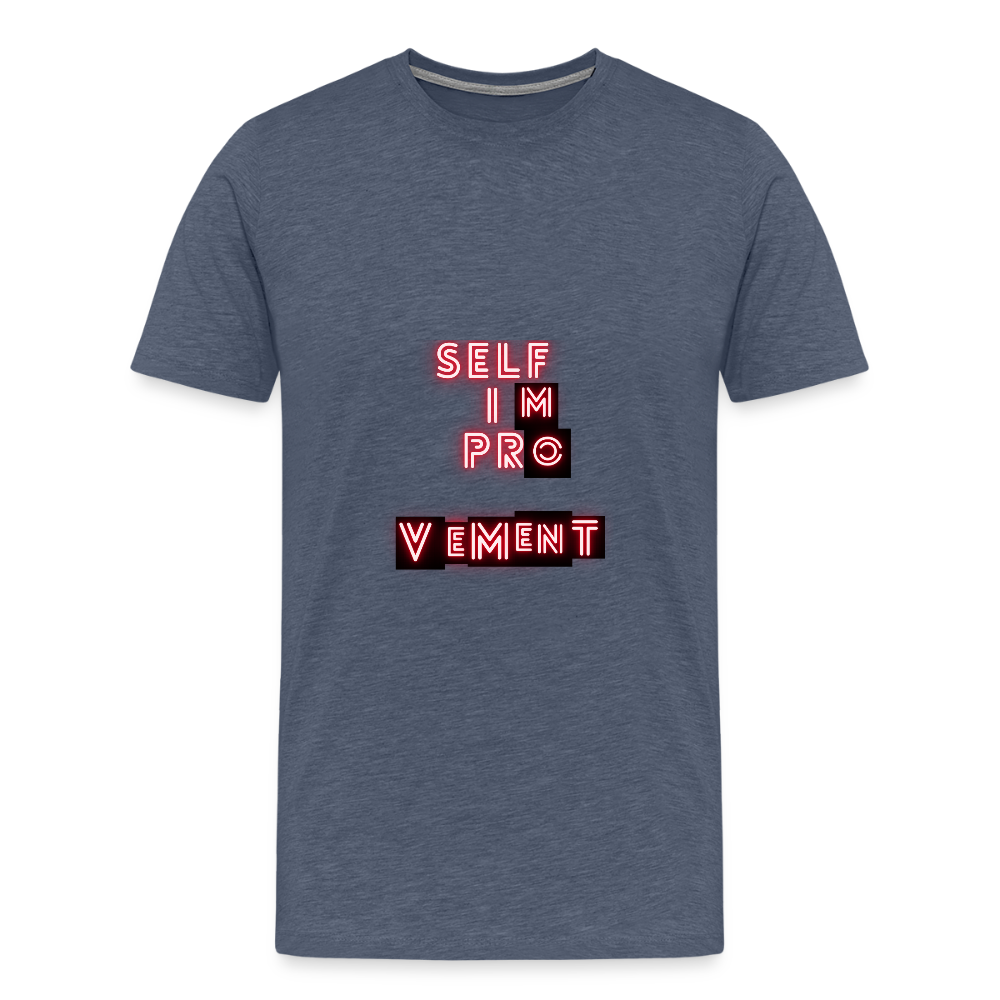 SelfiMprOVEMENT T-shirts |Wealth wears Wisdom - heather blue