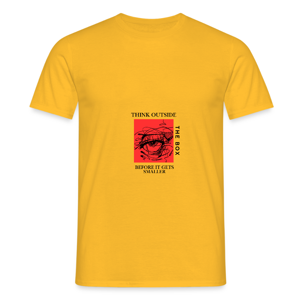 Think outside the Box | Men T-Shirt - yellow