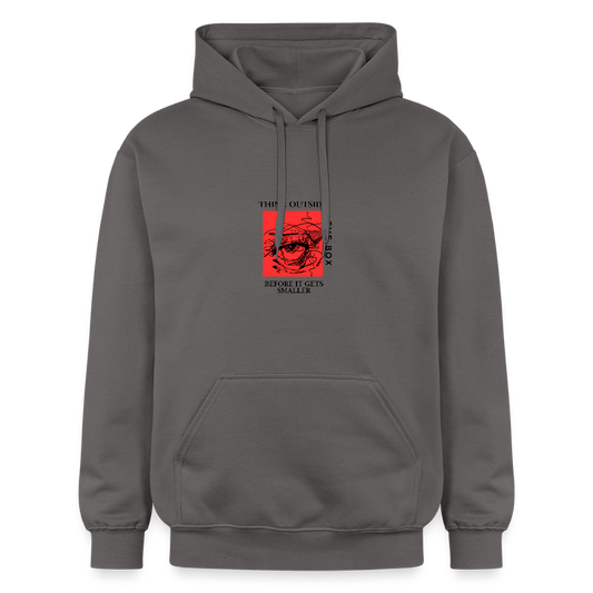 Think outside the BoX Unisex Hoodie | Wealth wears Wisdom - dark grey