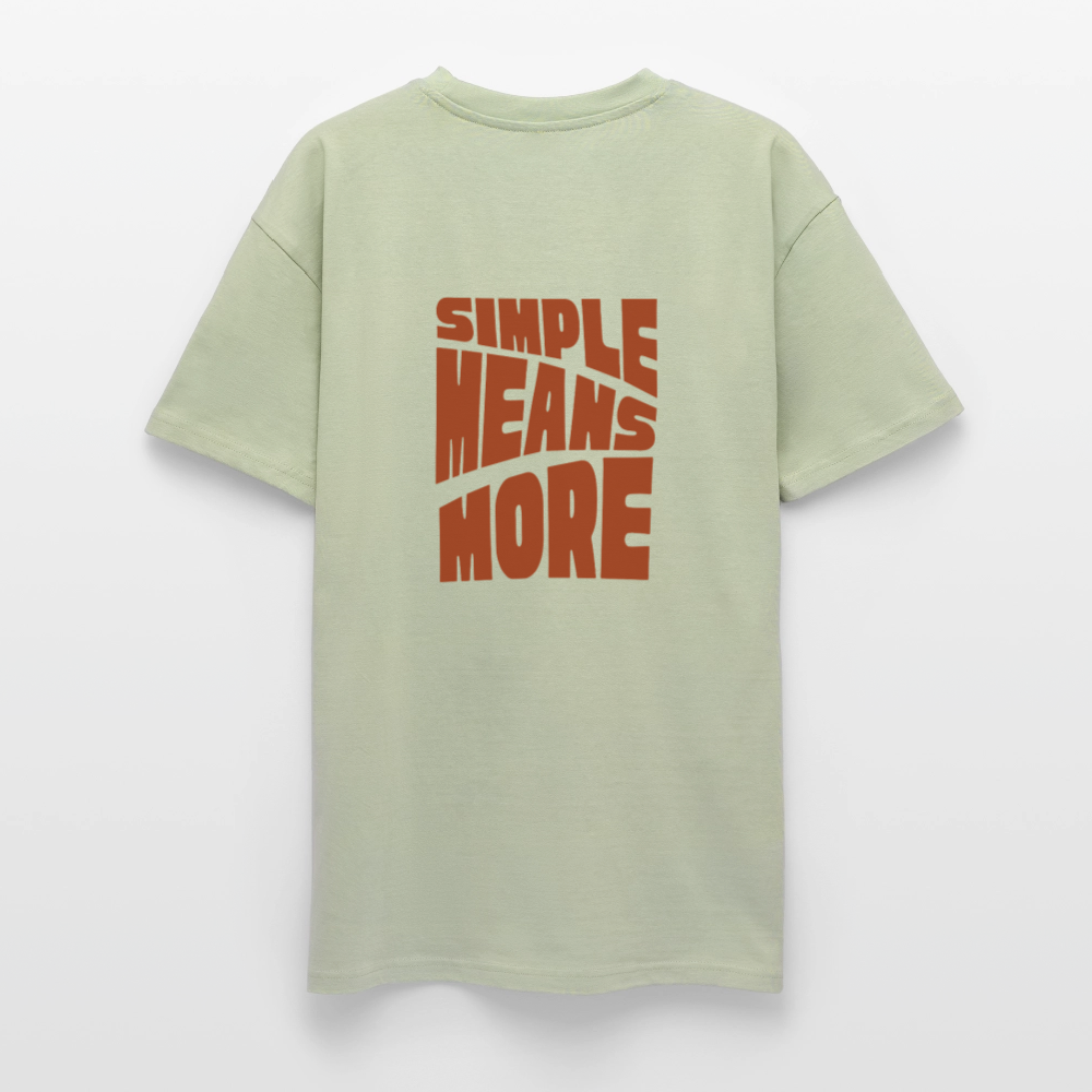 Heavy Oversized T-Shirt | Wealth wears Wisdom - soft salvia 