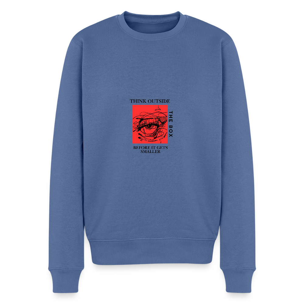 Think outside the Box Premium Sweatshirt | Wealth wears Wisdom - stone blue