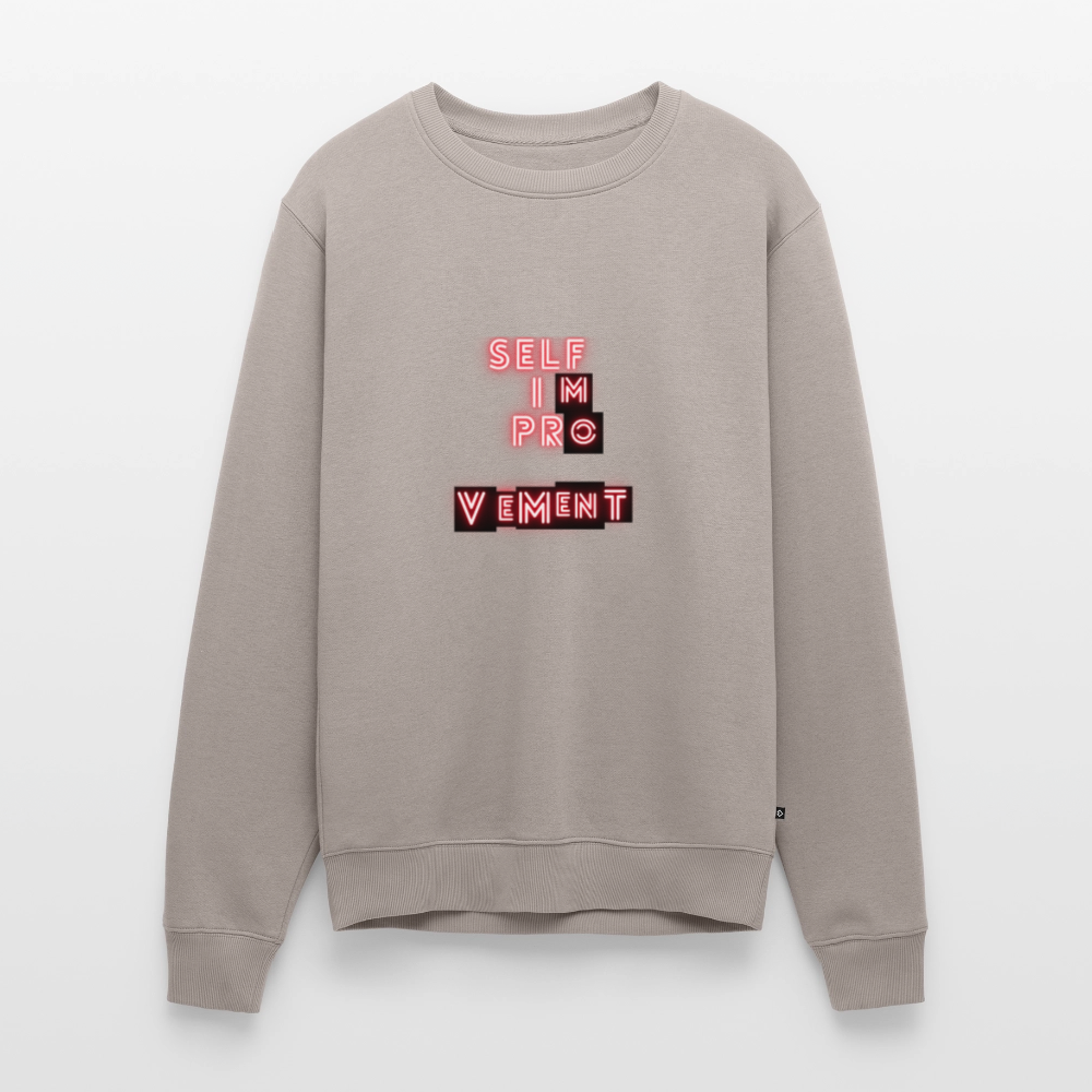 SelfiMprOVEMENT Premium Sweatshirt | Wealth wears Wisdom - taupe
