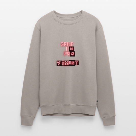 SelfiMprOVEMENT Premium Sweatshirt | Wealth wears Wisdom - taupe