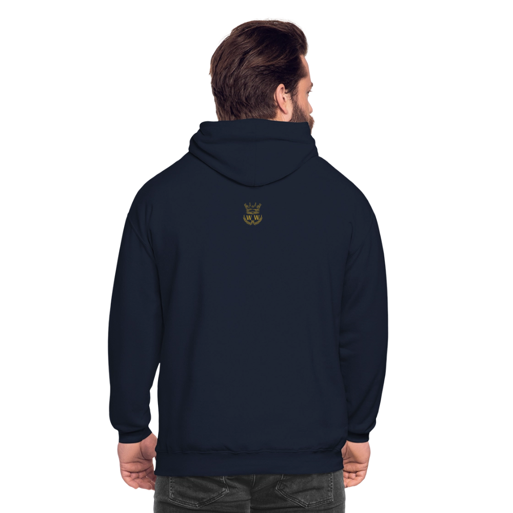 Organic Unisex Hoodie | Wealth wears Wisdom - navy