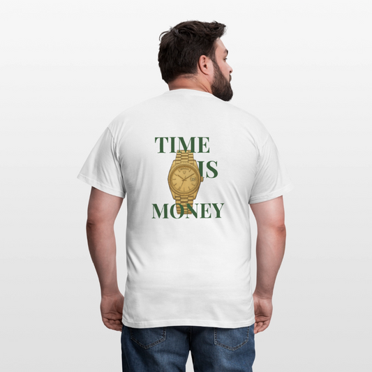 Time is Money Men T-Shirt - white