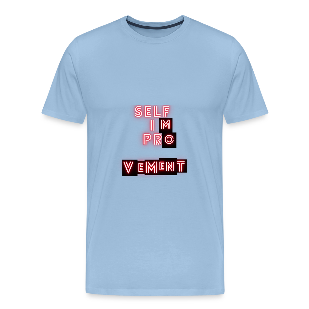 SelfiMprOVEMENT T-shirts |Wealth wears Wisdom - sky