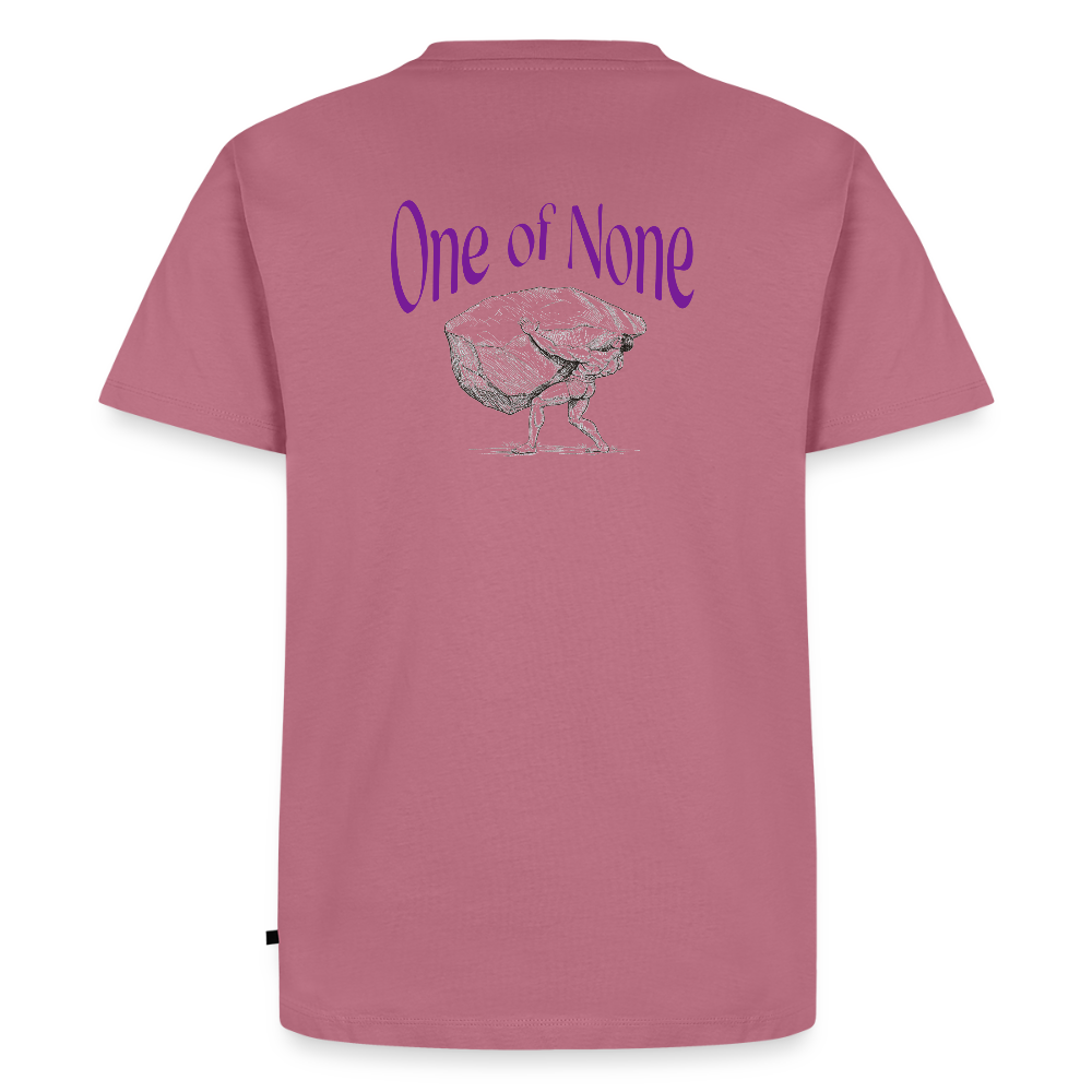 Men T-Shirt one of None | Wealth wears Wisdom - mauve