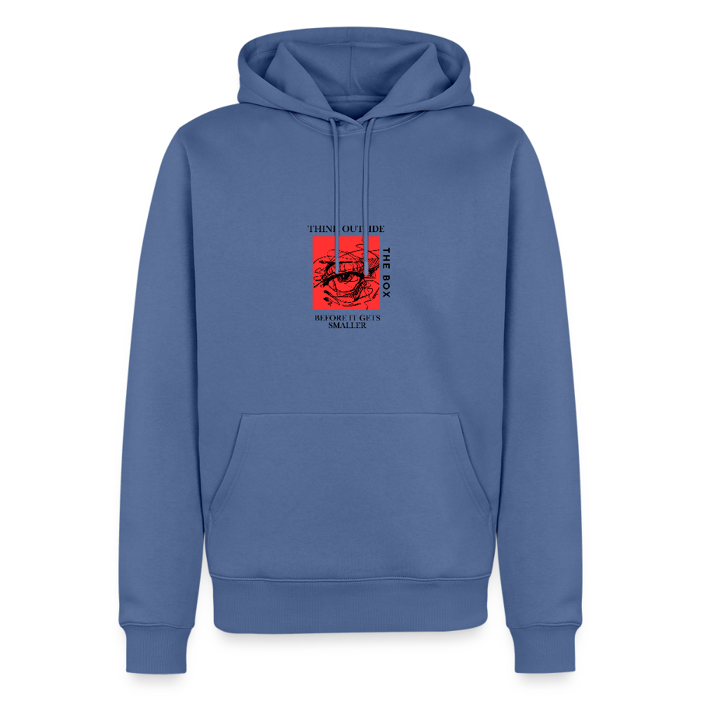 Midweight statement Hoodie | Wealth wears Wisdom - stone blue