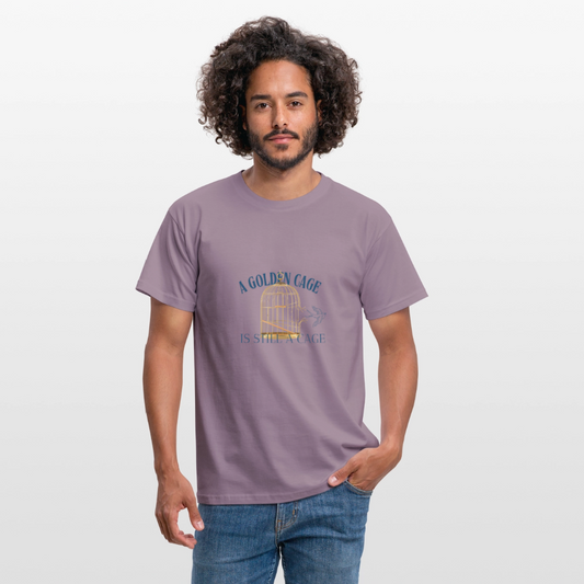 Men's T-Shirt | WealthwearsWisdom - purple-grey 