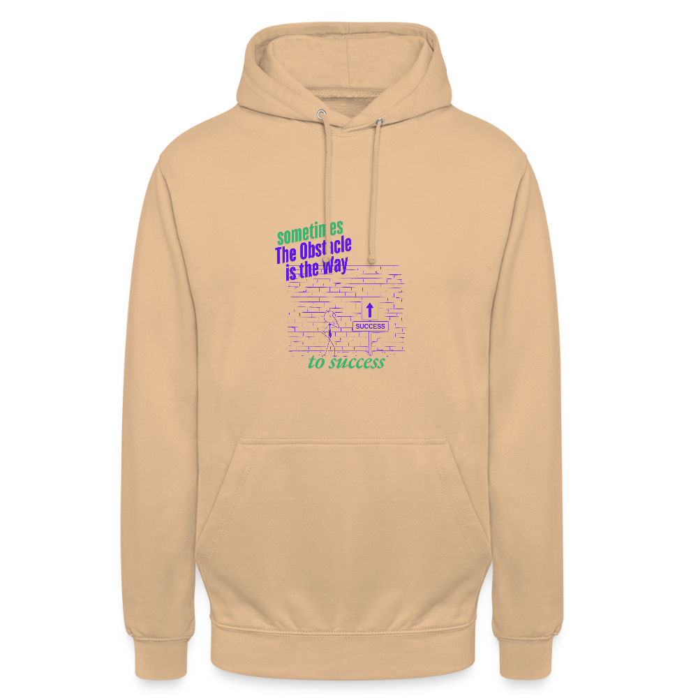 Organic Unisex Hoodie | Wealth wears Wisdom - peach