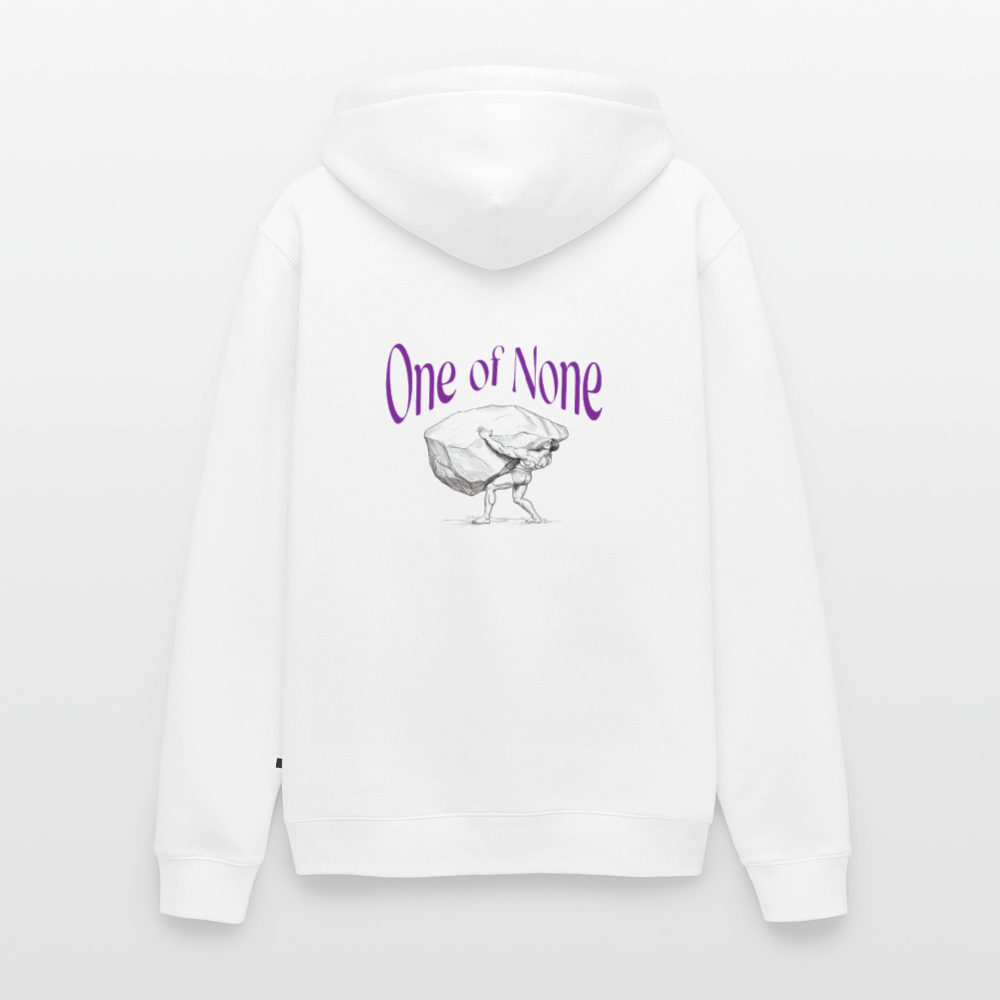 Premium Hoodie One of none | Wealth wears Wisdom - white