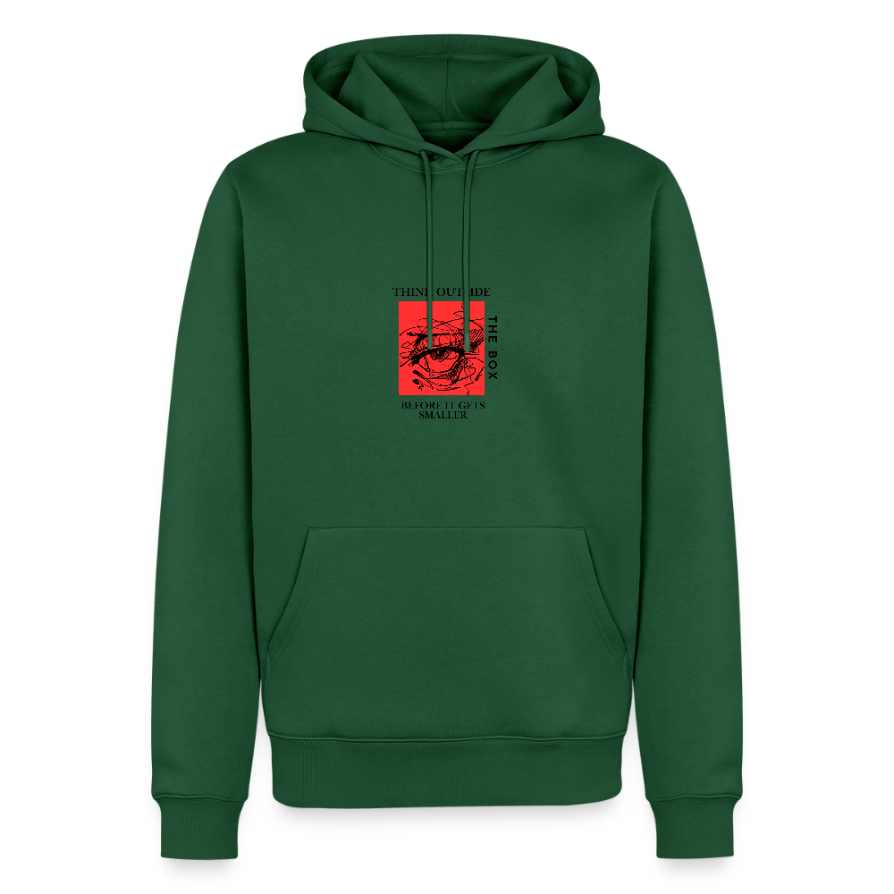 Midweight statement Hoodie | Wealth wears Wisdom - bottle green