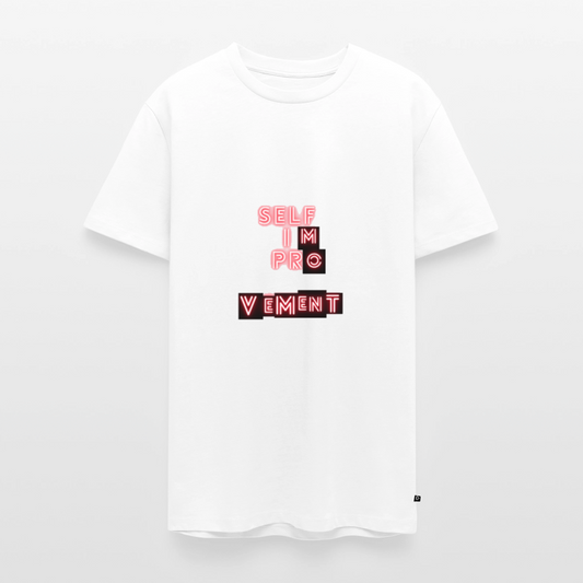 SelfiMprOVEMENT T-shirts |Wealth wears Wisdom - white