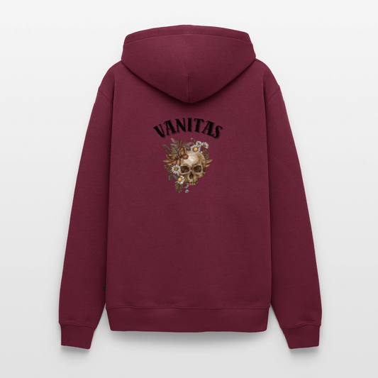 Men Premium Hoodie vanitas | Wealth wears Wisdom - burgundy