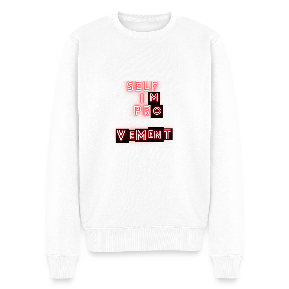 SelfiMprOVEMENT Premium Sweatshirt | Wealth wears Wisdom - white