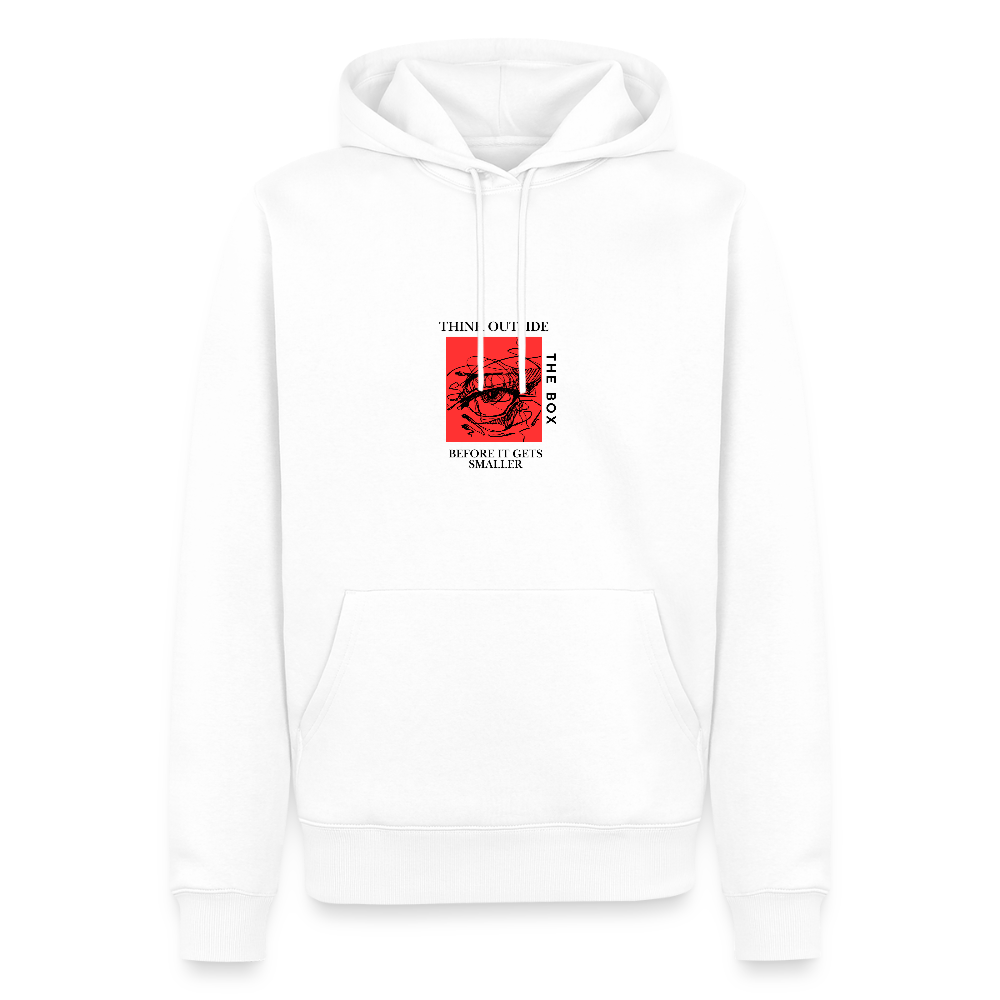 Midweight statement Hoodie | Wealth wears Wisdom - white