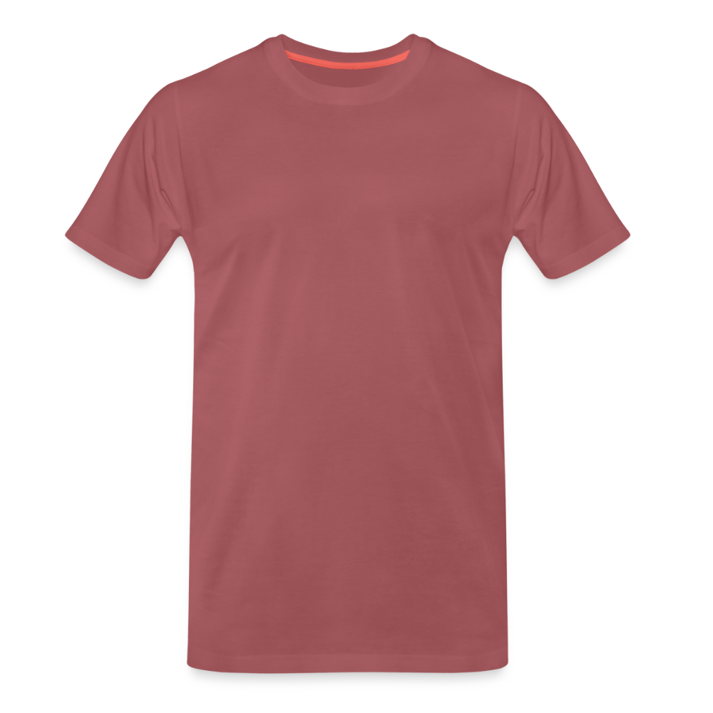 Men organic Premium T-Shirt Vanitas | Wealth wears Wisdom - washed burgundy