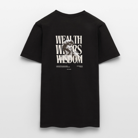 Wealth wears Wisdom Men T-Shirt - black