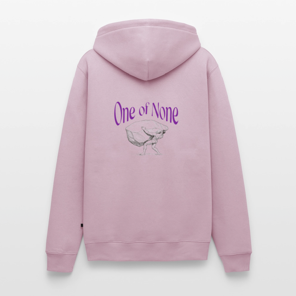 Premium Hoodie One of none | Wealth wears Wisdom - dusky pink