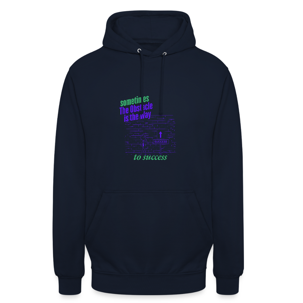 Organic Unisex Hoodie | Wealth wears Wisdom - navy