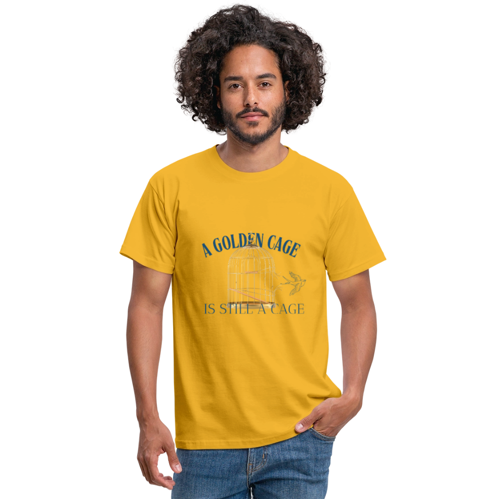 Men's T-Shirt | WealthwearsWisdom - yellow