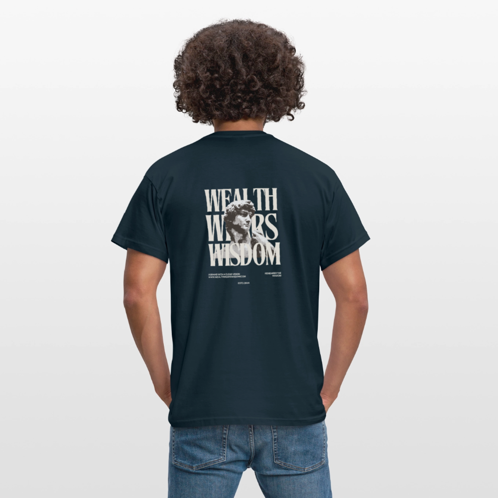 Wealth wears Wisdom Men T-Shirt - navy