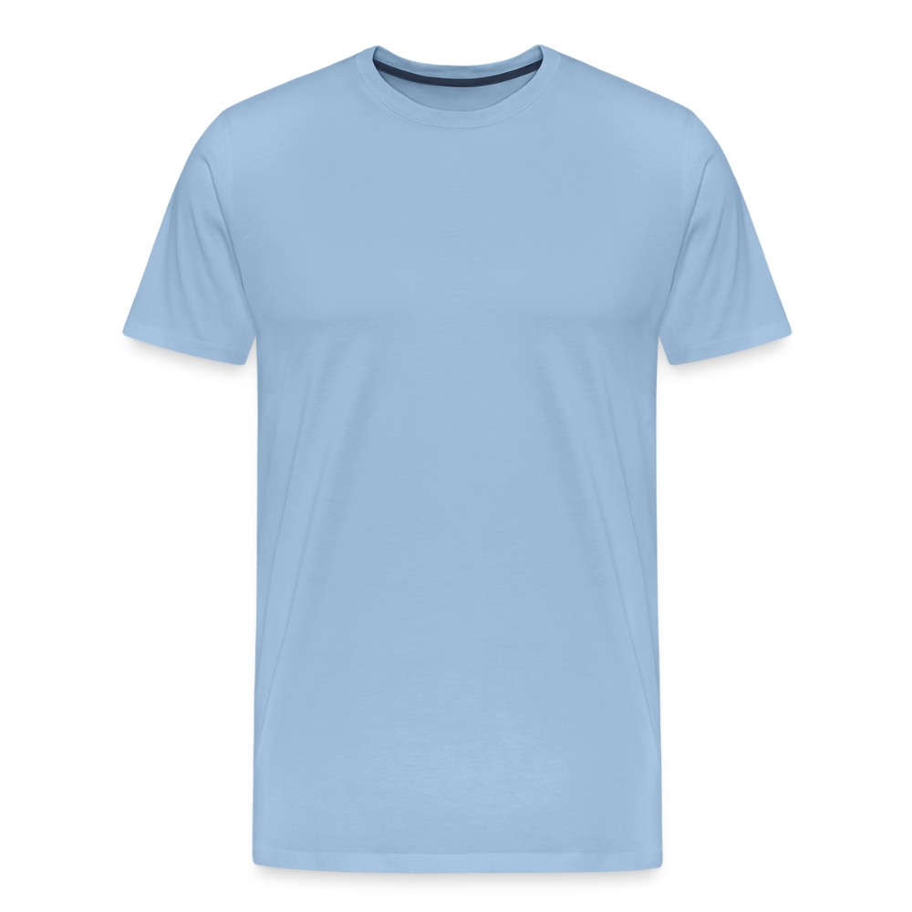 Men T-Shirt one of None | Wealth wears Wisdom - sky