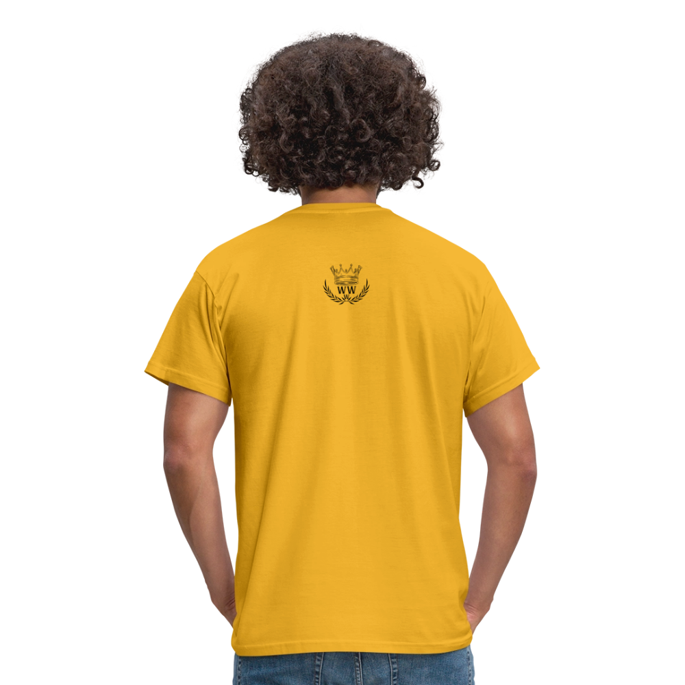 Men's T-Shirt | WealthwearsWisdom - yellow