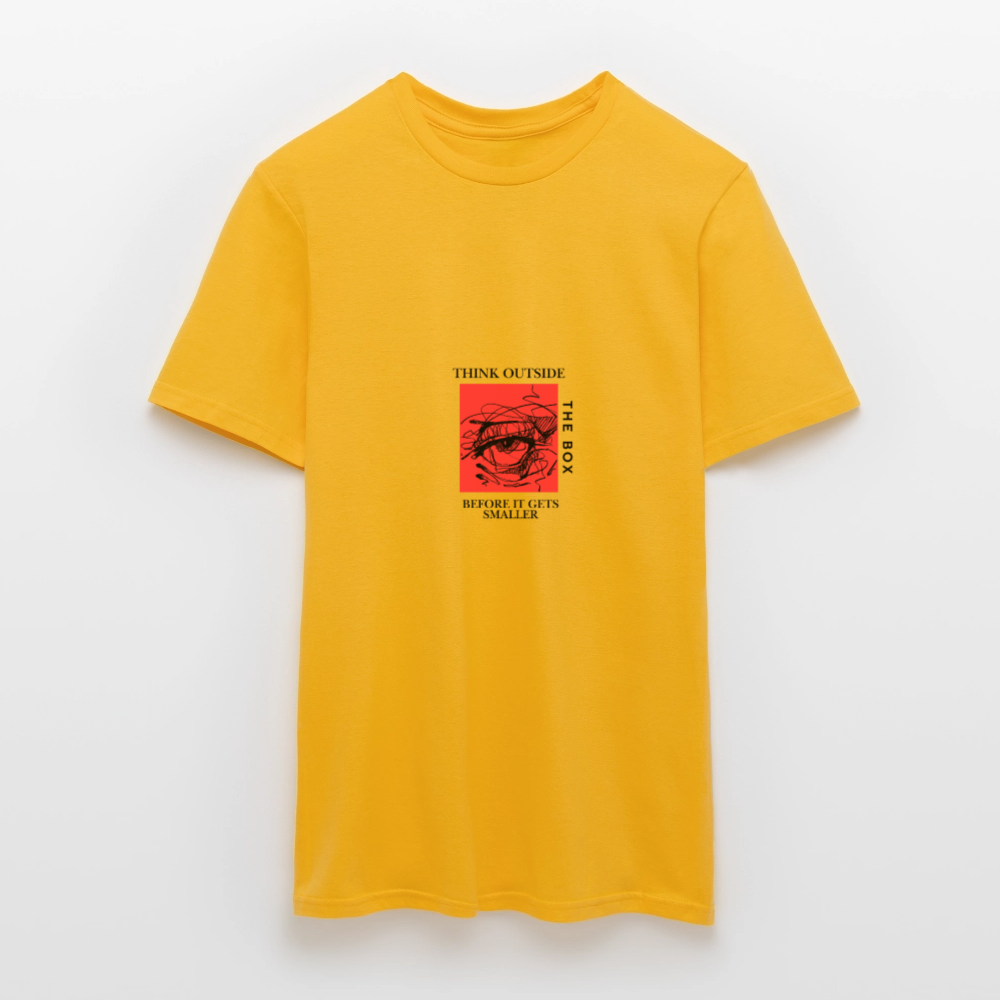 Think outside the Box | Men T-Shirt - yellow
