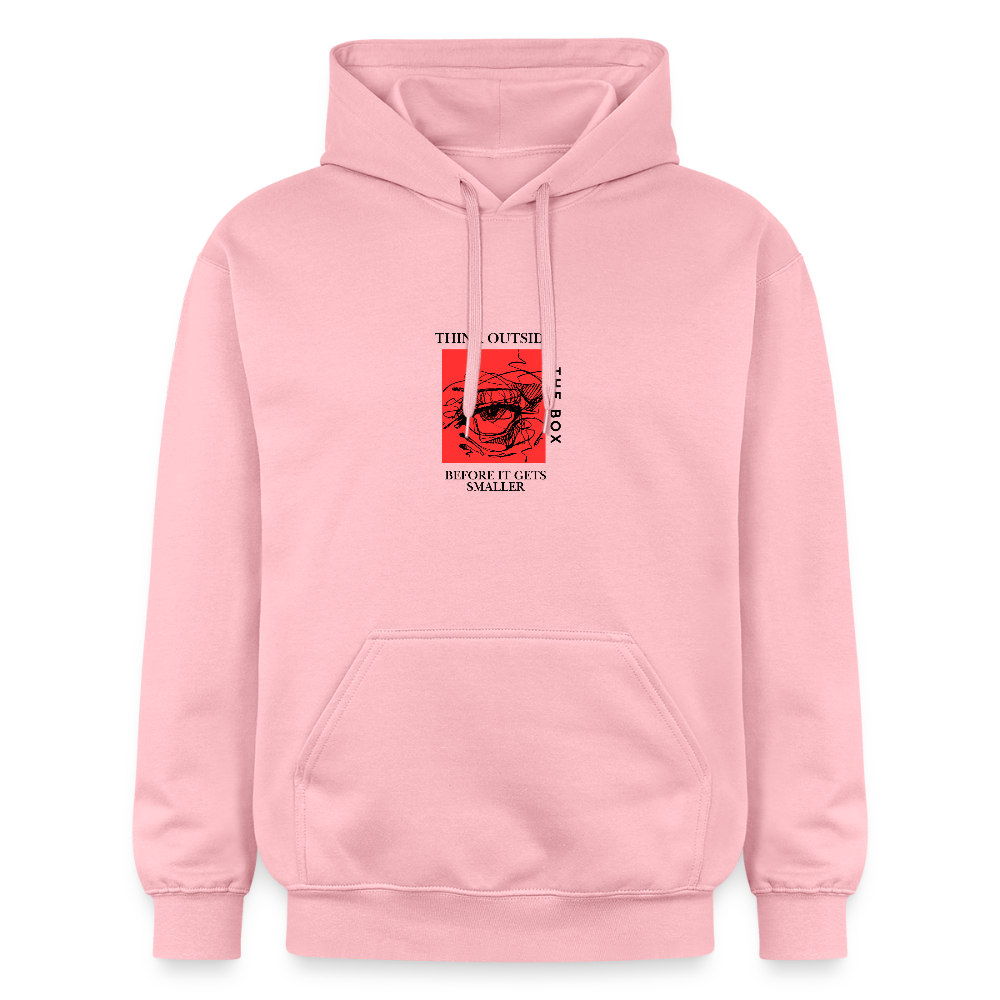 Think outside the Box Unisex Hoodie | Wealth wears Wisdom - light pink