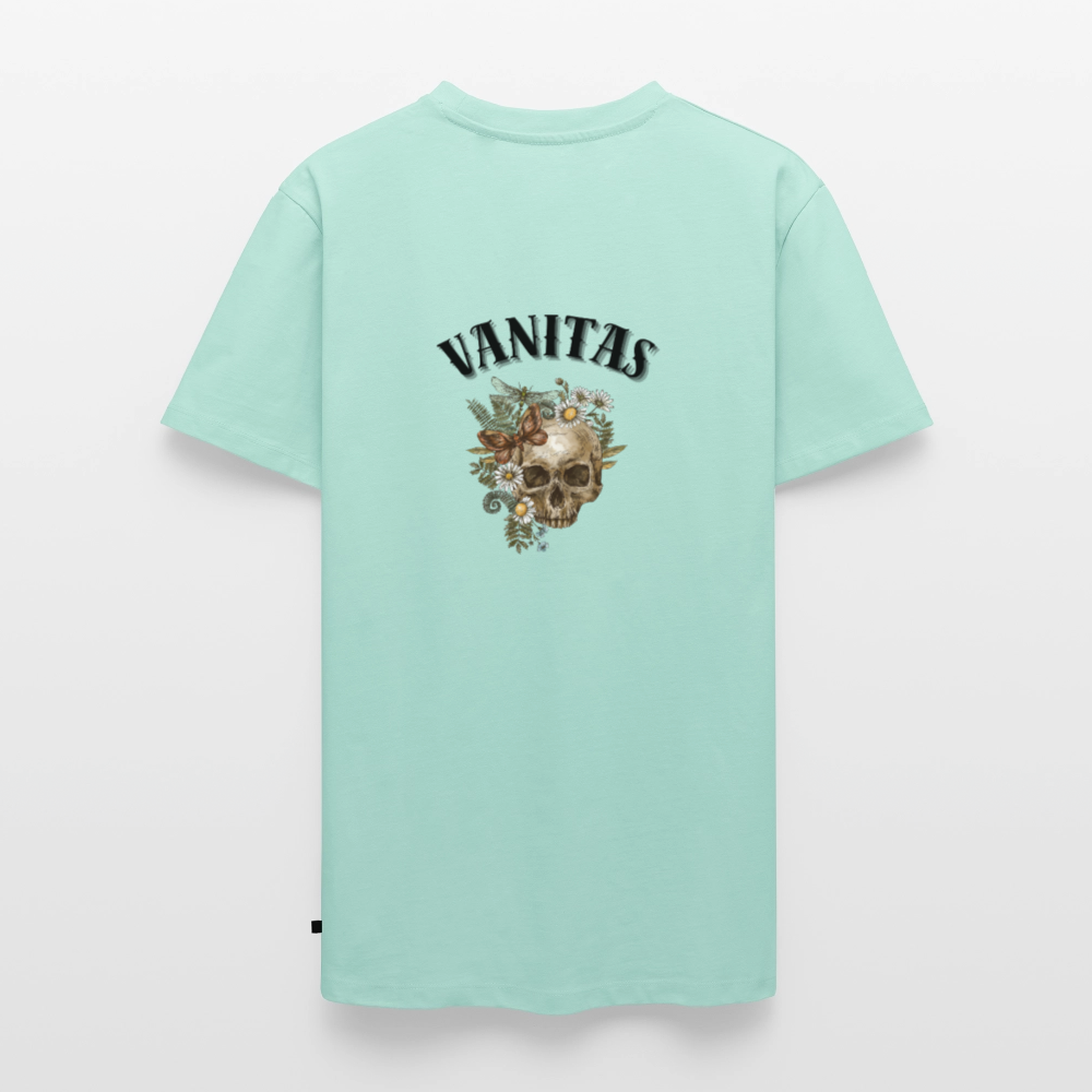 Men organic Premium T-Shirt Vanitas | Wealth wears Wisdom - mint 