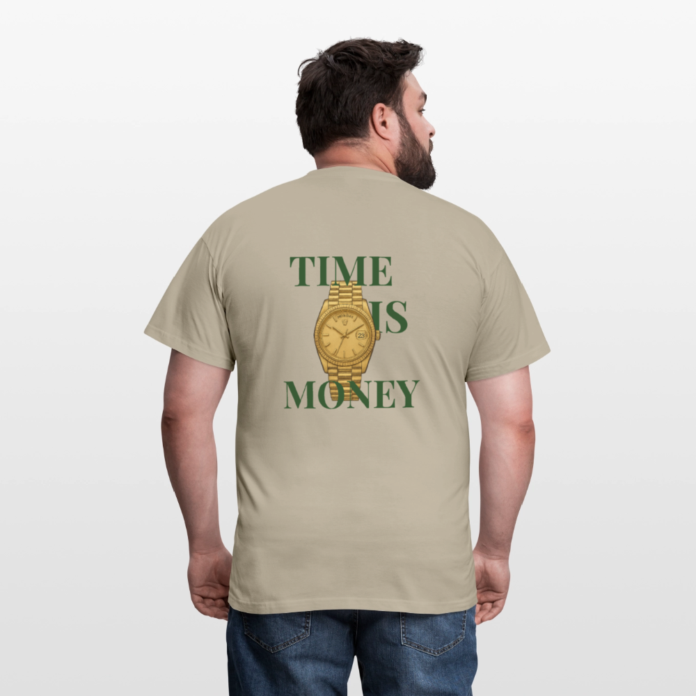 Time is Money Men T-Shirt - sand beige