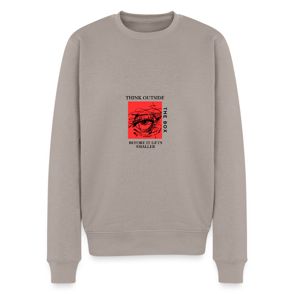 Think outside the Box Premium Sweatshirt | Wealth wears Wisdom - taupe