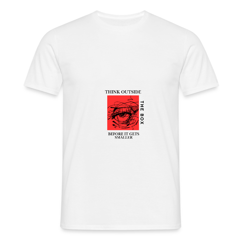 Think outside the Box | Men T-Shirt - white