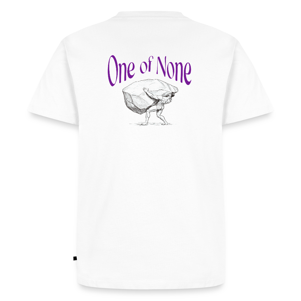 Men T-Shirt one of None | Wealth wears Wisdom - white