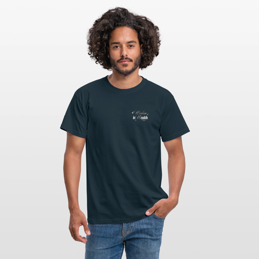 Wisdom is Wealth Men's T-Shirt - navy