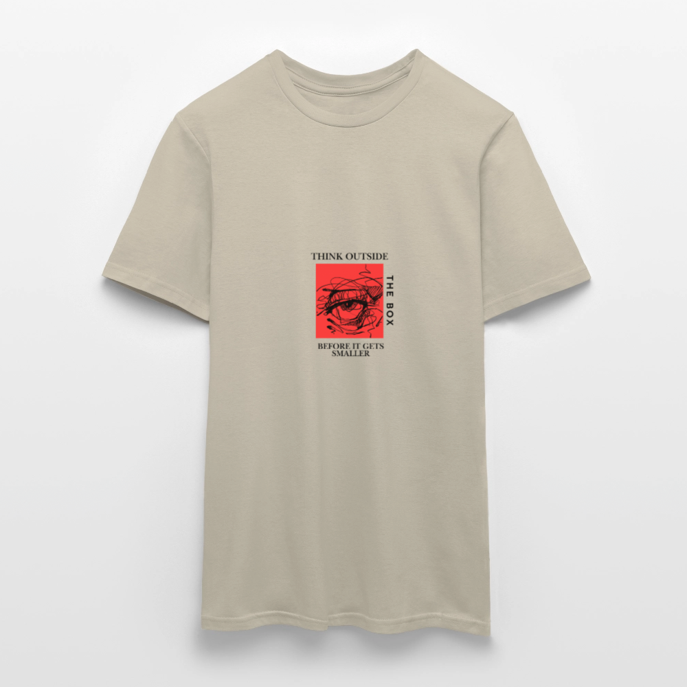 Think outside the Box | Men T-Shirt - sand beige